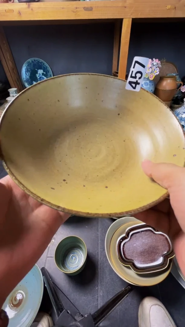 瓷片十*.457和春光深锅盘