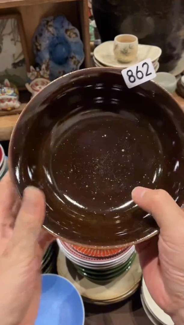 瓷片L**吃862 松木反口盘1个