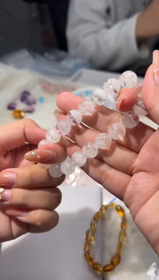 未镶嵌手链水晶喜马拉雅白幽灵手串11mm