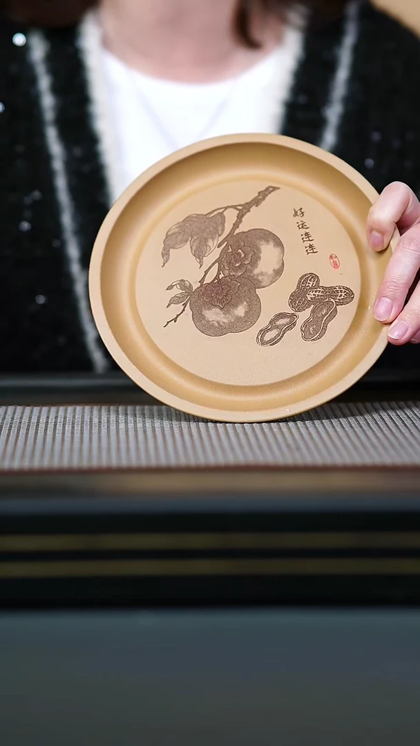茶壶紫砂段泥好运连连壶承