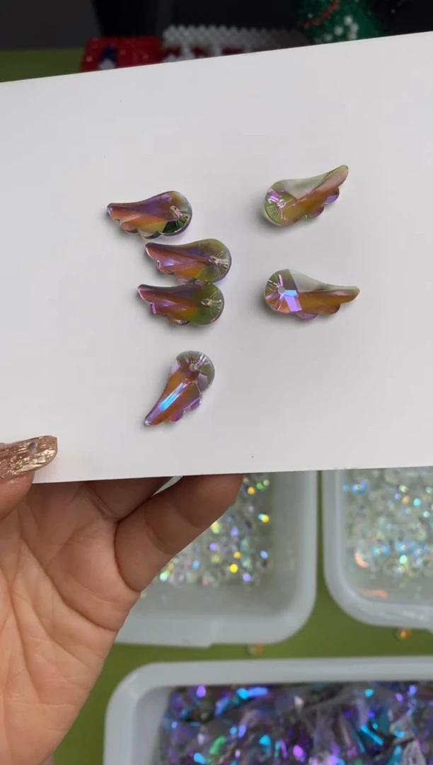 玻璃2715天使翅膀分左右10对魅影紫