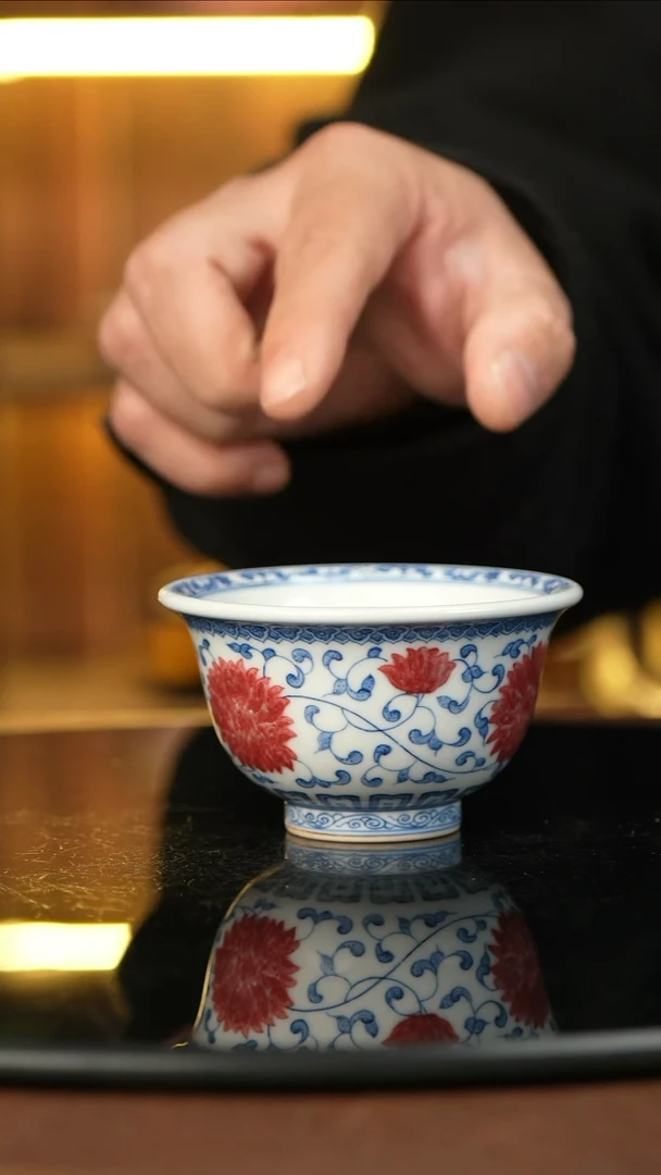 景德镇手工手绘茶器  釉里红