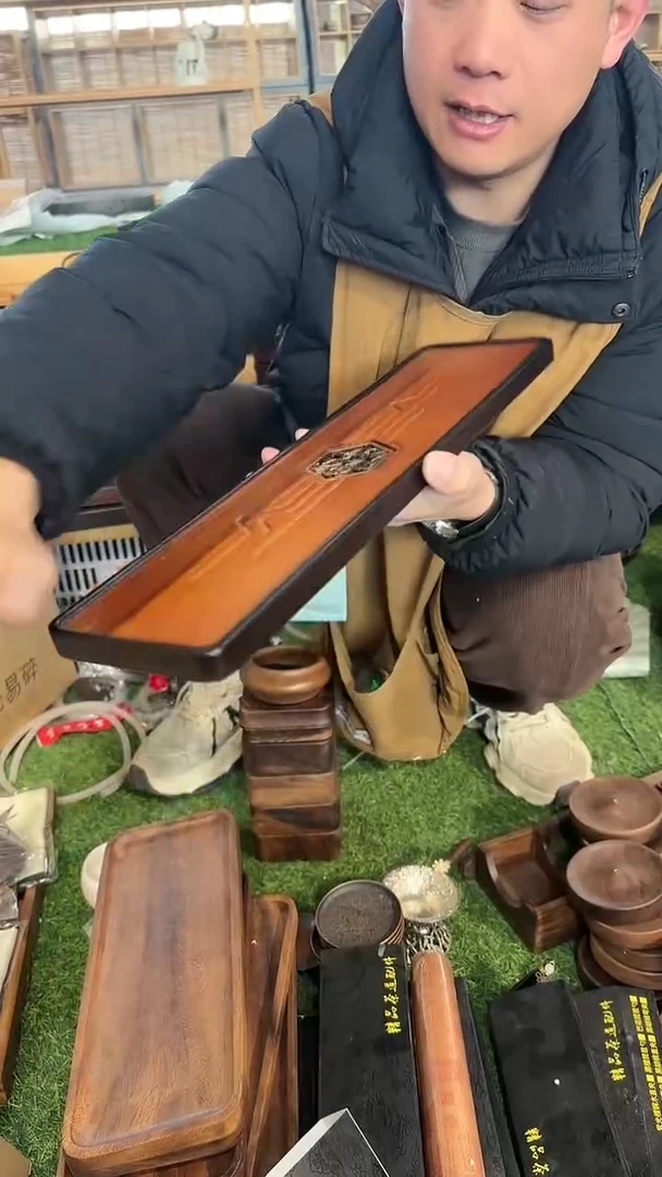 【闪购商品】清韵干泡盘绿心檀茶盘