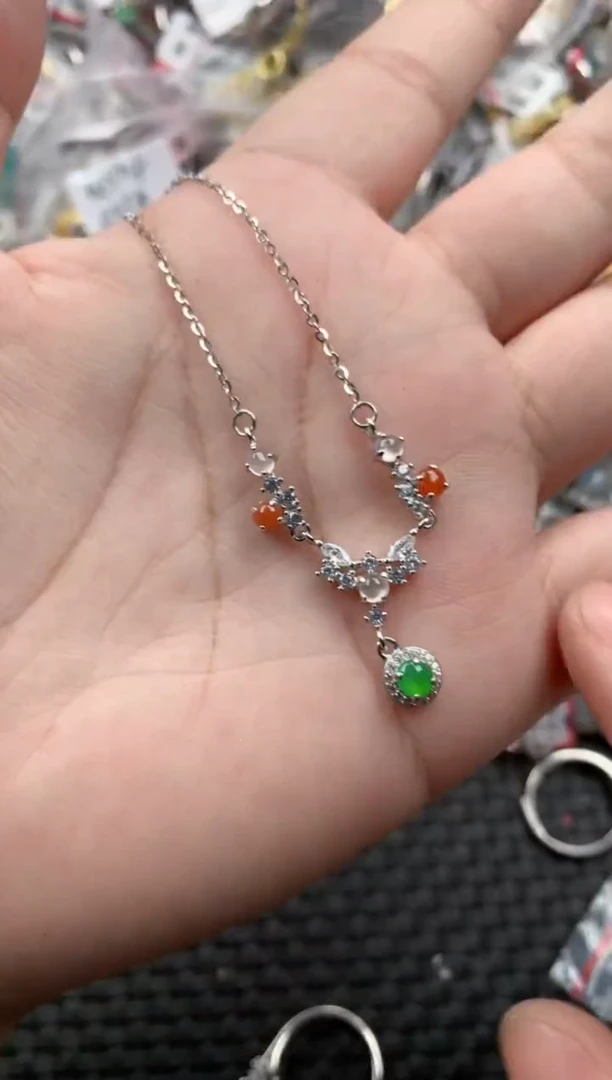 银S925镶嵌戒指翡翠8888    3