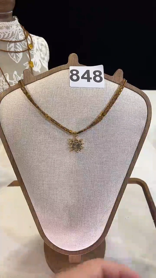 项链钛钢淡水珍珠848