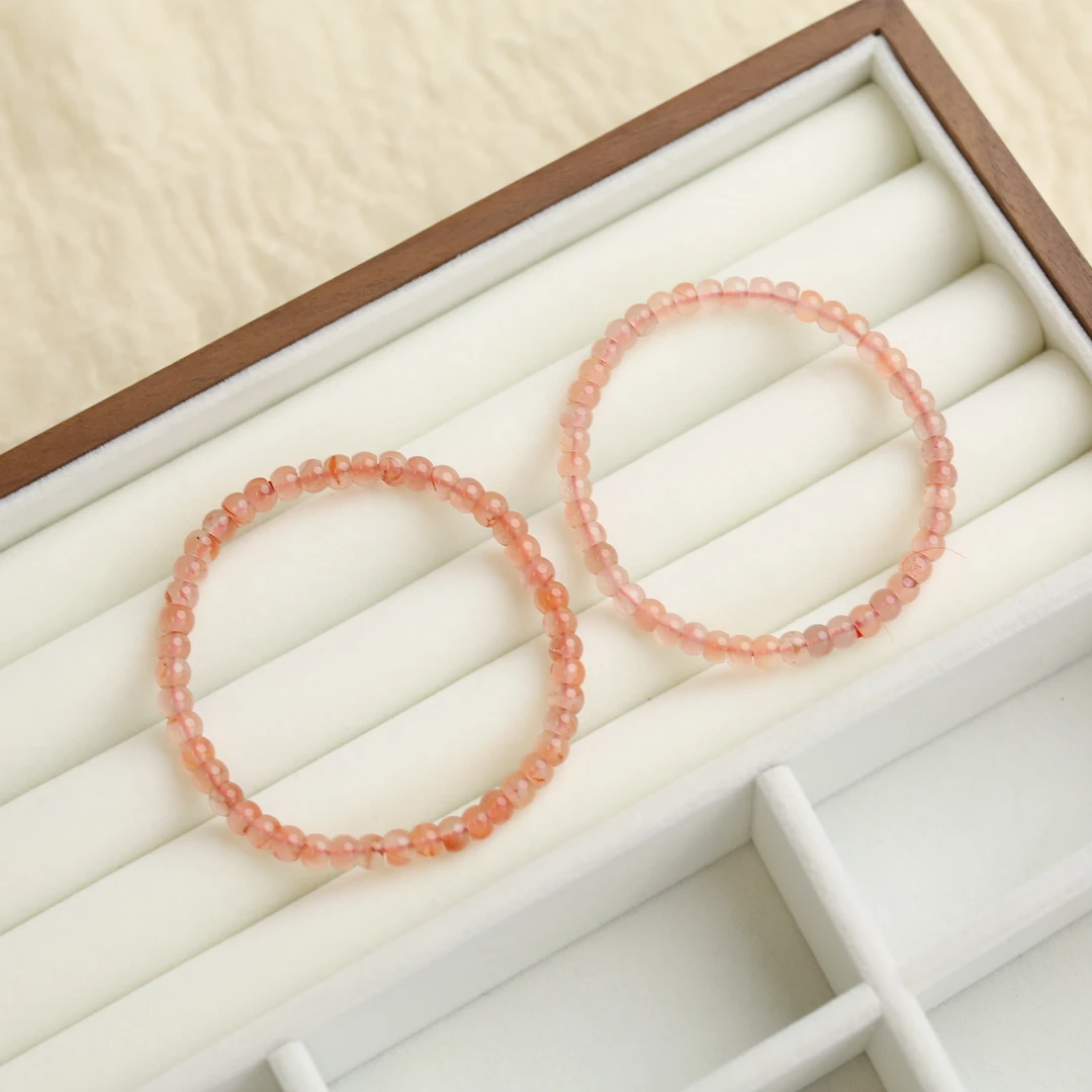 【海边】冰红南红 素圈手串（多样性发其一）