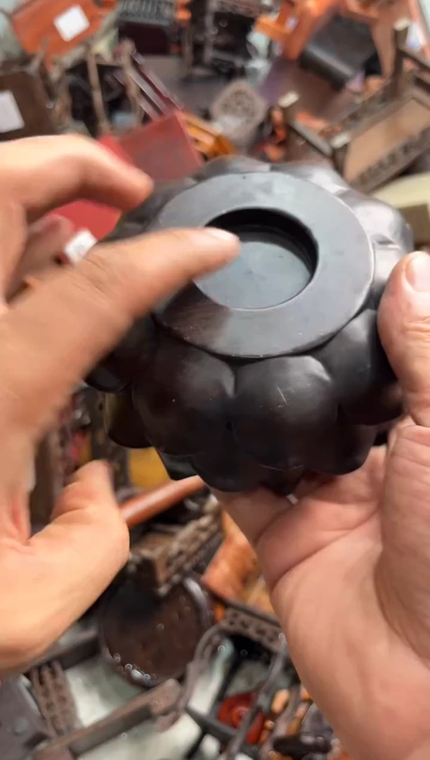 木黑檀木莲花底座