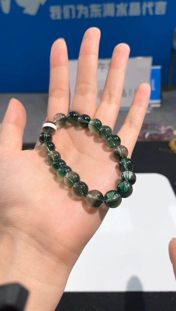 【闪购商品】水晶手链未镶嵌93号绿幽灵单圈10mm