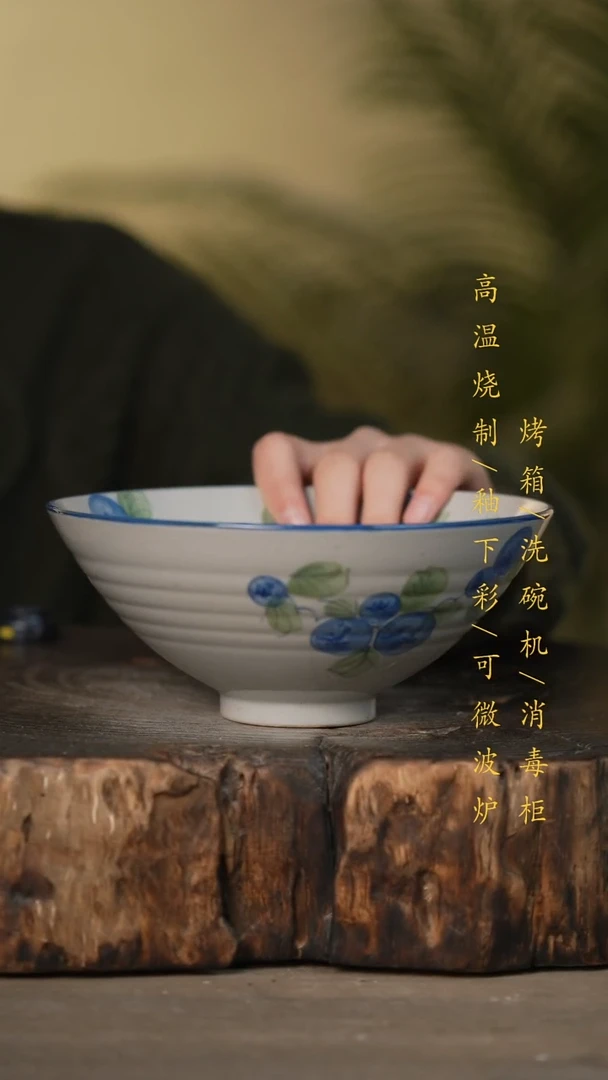 瓷片景德镇高温釉下彩可微波烤箱洗碗机