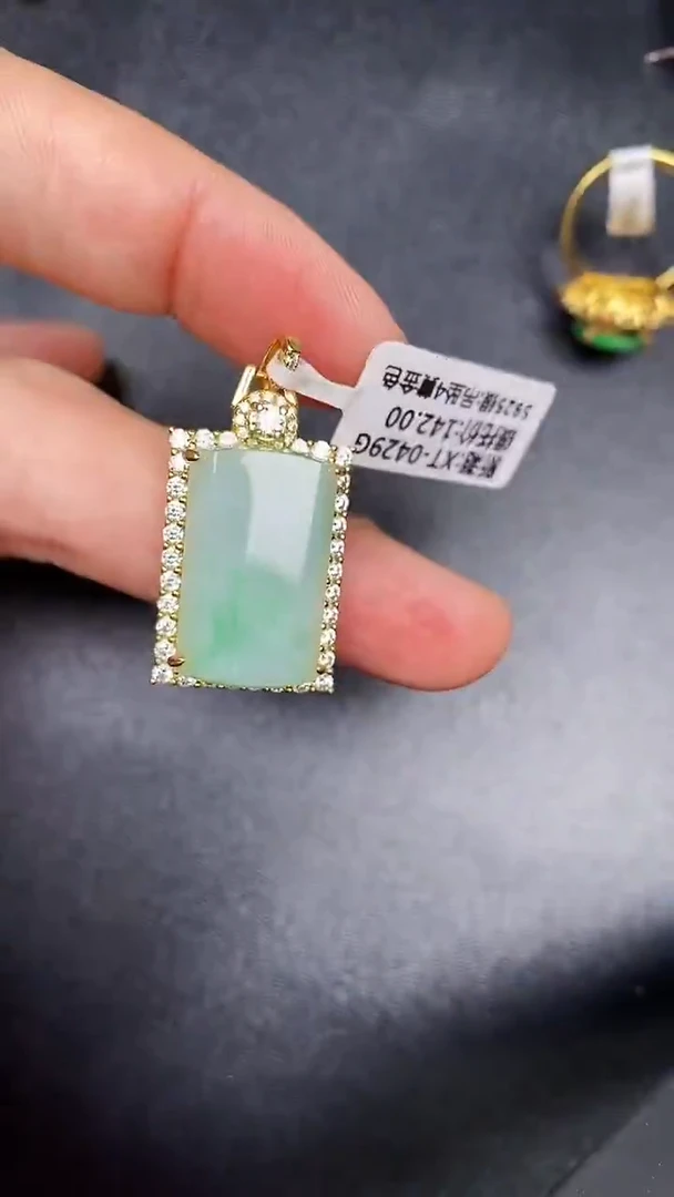 银S925镶嵌戒指翡翠3290