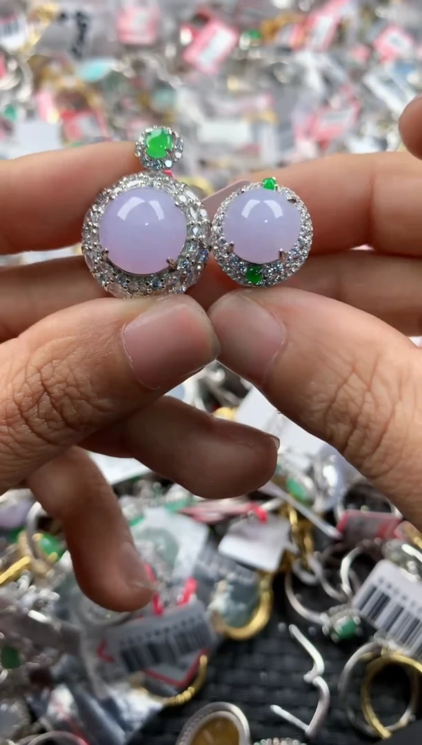 银S925镶嵌戒指翡翠131313----8