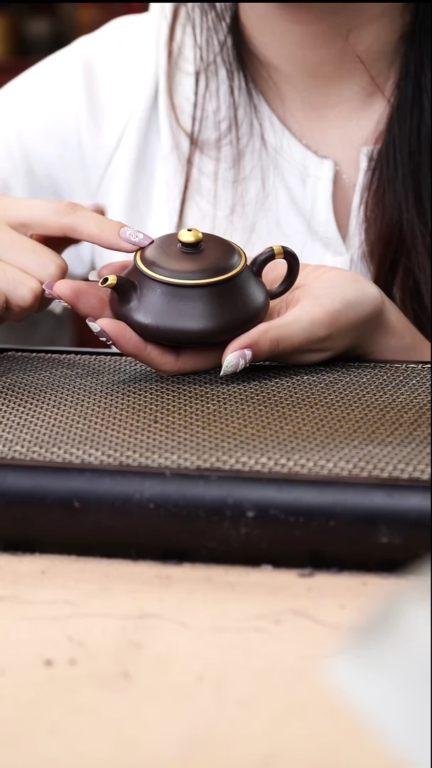 茶壶紫砂宜兴紫砂壶描金明炉
