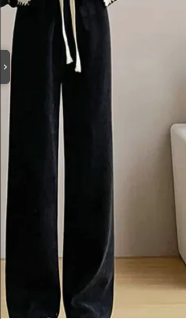 卫裤显瘦口袋立体装饰镰刀裤松紧腰百搭拖地休闲裤