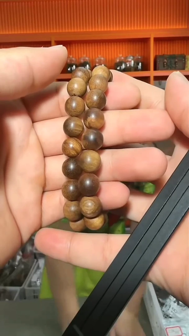 沉香手串46号沉水单圈黄油阁15g1.1多样性发一