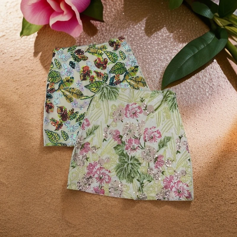 2025时尚夏季新款洋气亮闪高腰显瘦百搭A字半身裙6996