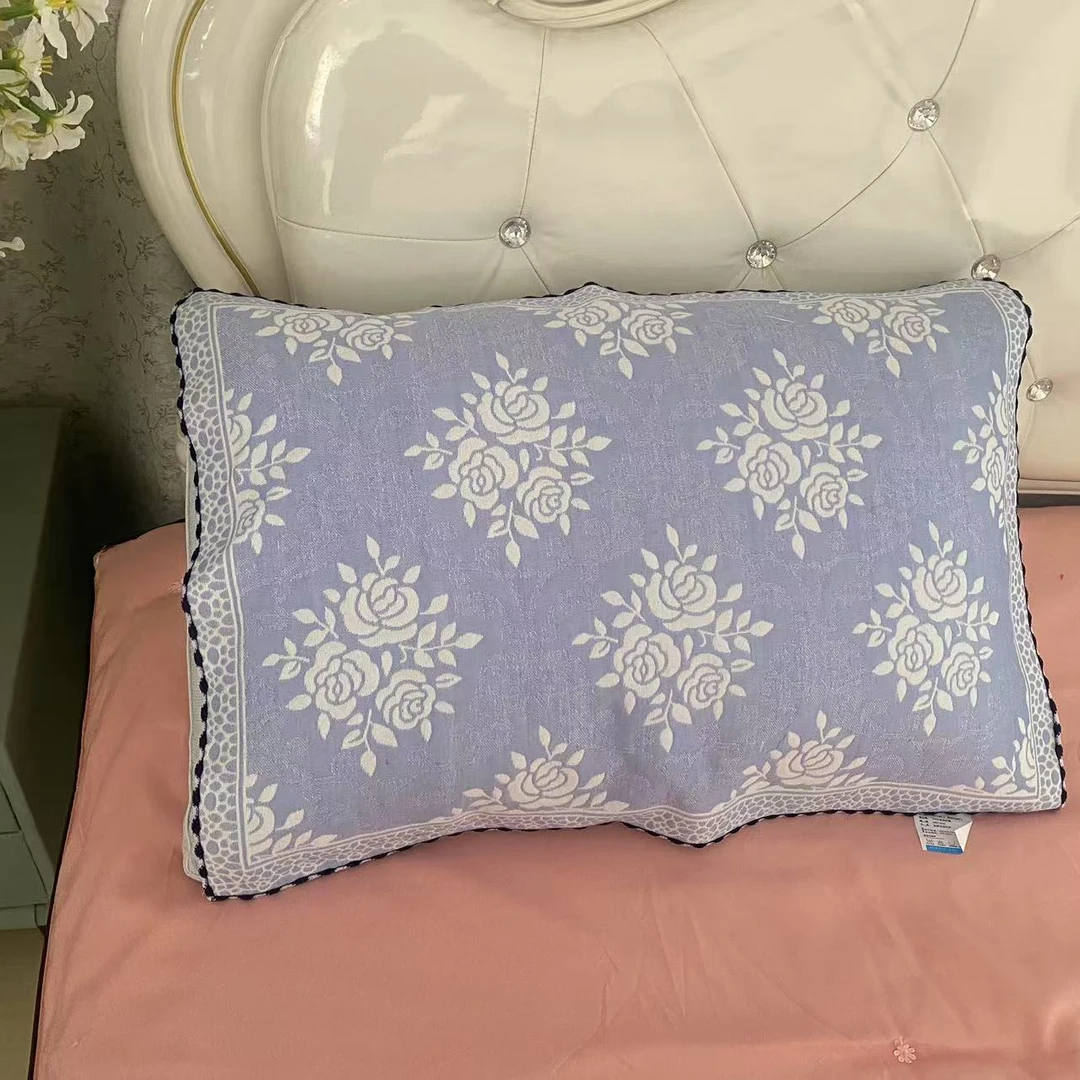 【新疆包邮】2576-包边纱布枕巾 家用学生枕头盖巾