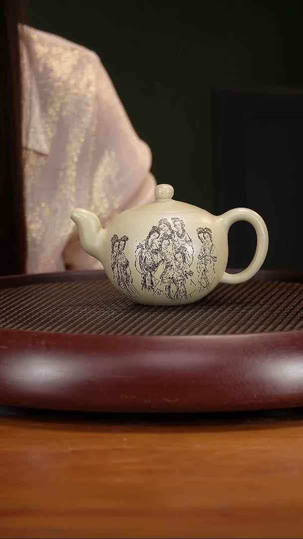 茶壶紫砂81CH一粒珠 玉石本绿300cc