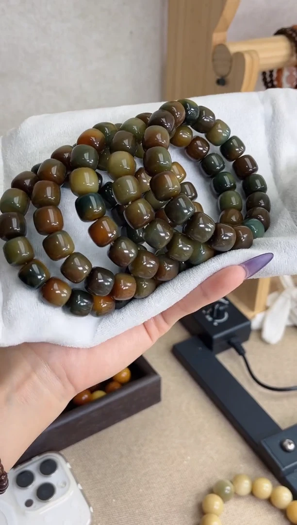 手串菩提根/象牙果f93玉化桶珠12*13mm手串