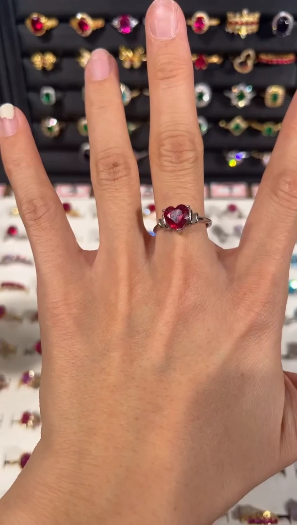【闪购商品】红宝石戒指银S925镶嵌2652123
