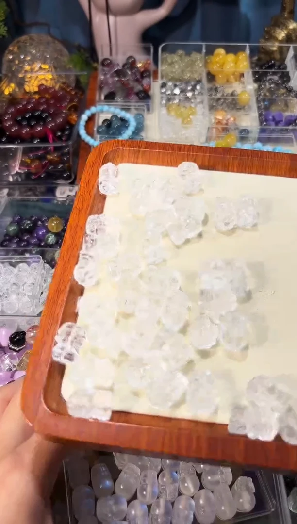 【闪购商品】水晶手串未镶嵌白水晶财财一个卡约12*18