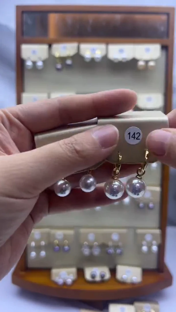 未镶嵌耳饰淡水珍珠5+142