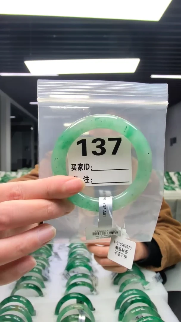 未镶嵌手镯石英质玉（非洲翠）56圈口137