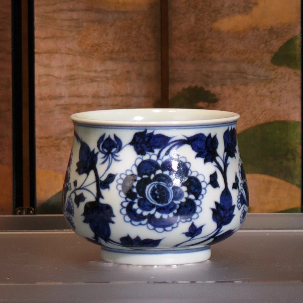 逸古堂|盛世牡丹炉式杯茶具100ML景德镇陶瓷网红茶器茶杯家用