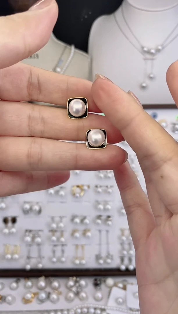 合金耳饰淡水珍珠41