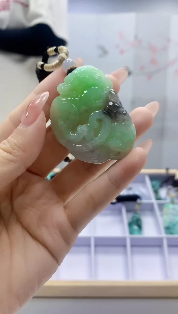 未镶嵌定制翡翠4898ty-毛货挂件88