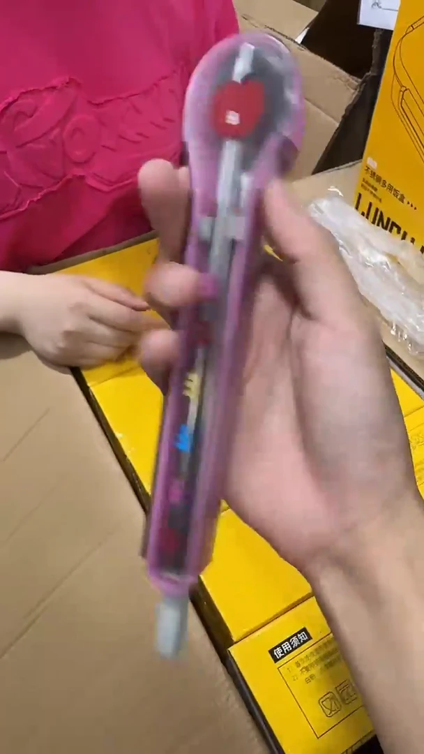 瓷片粉色苹果便携筷勺