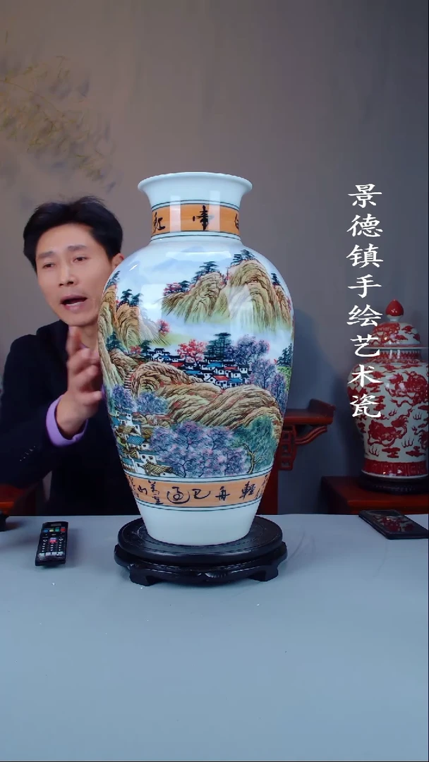 摆件陶瓷景德镇手工手绘陶瓷摆件
