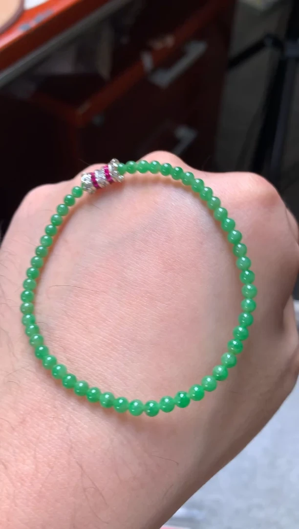 未镶嵌手链翡翠挣**多手串