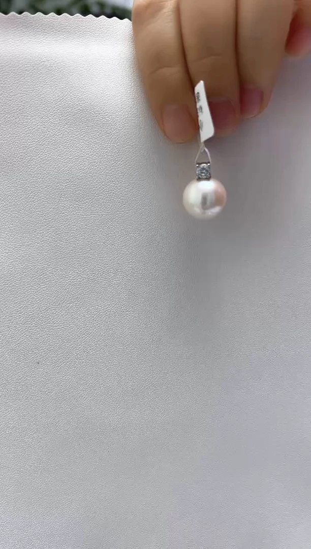 淡水珍珠银S925镶嵌吊坠(不含链)13-14王妃吊坠