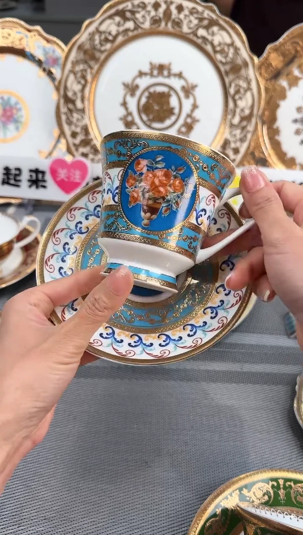 【闪购商品】瓷片一杯一碟春节活动价微瑕