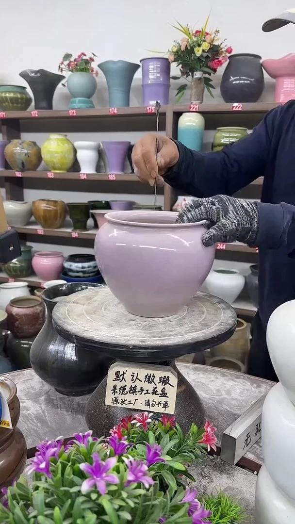 12-1-高16口14瑕-花盆