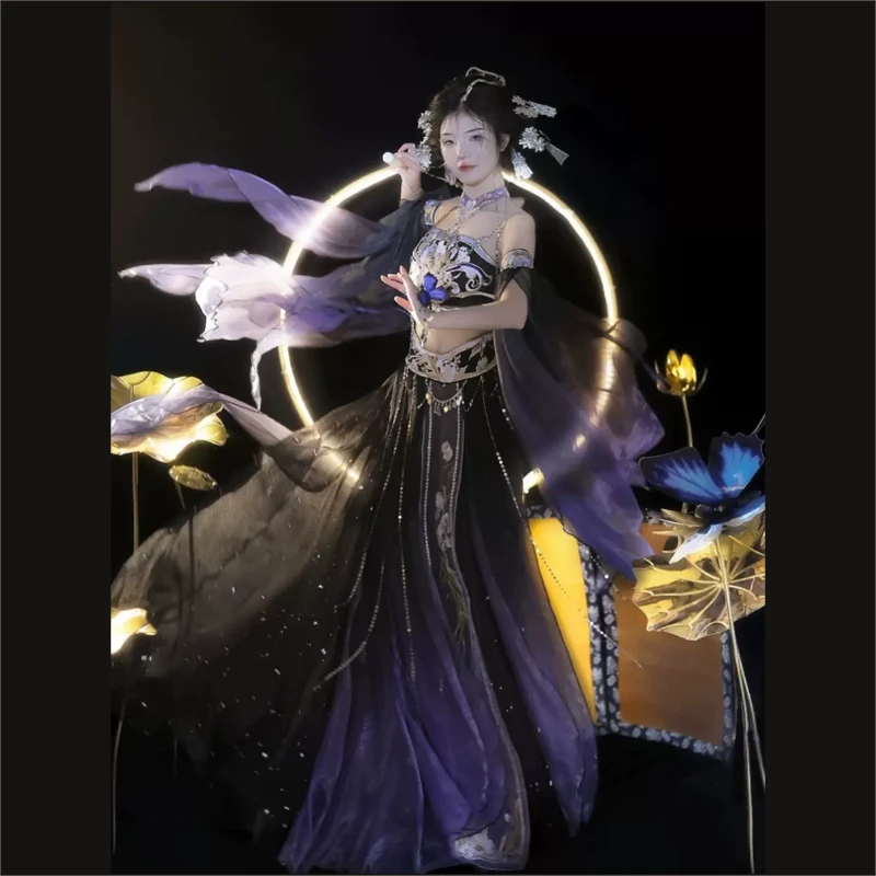 【三色敦煌】飞天汉服女民族风异域风情夏季苗疆傣族西域汉元素套装