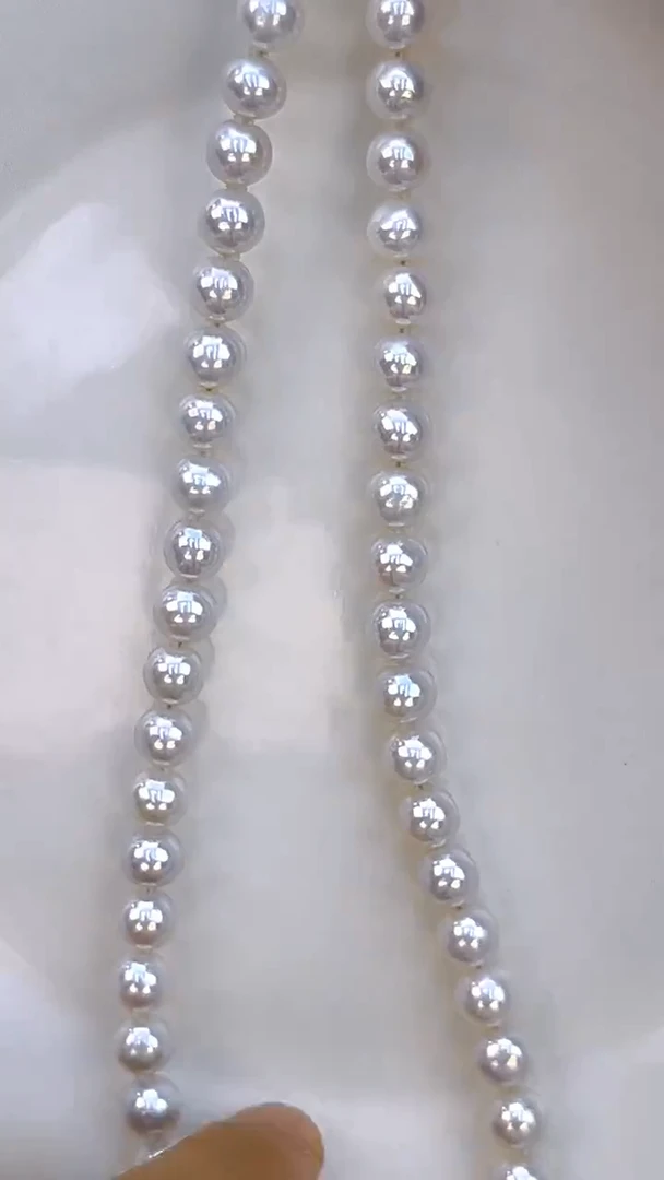 淡水珍珠银S925镶嵌项链8