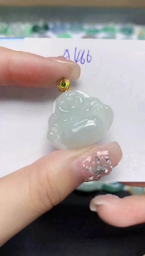 颈饰未镶嵌翡翠天然缅甸翡翠A货翡翠百元以上9元证书费自理