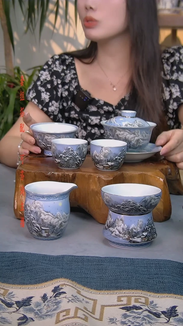 简装家用款6件套 白瓷陶瓷茶具