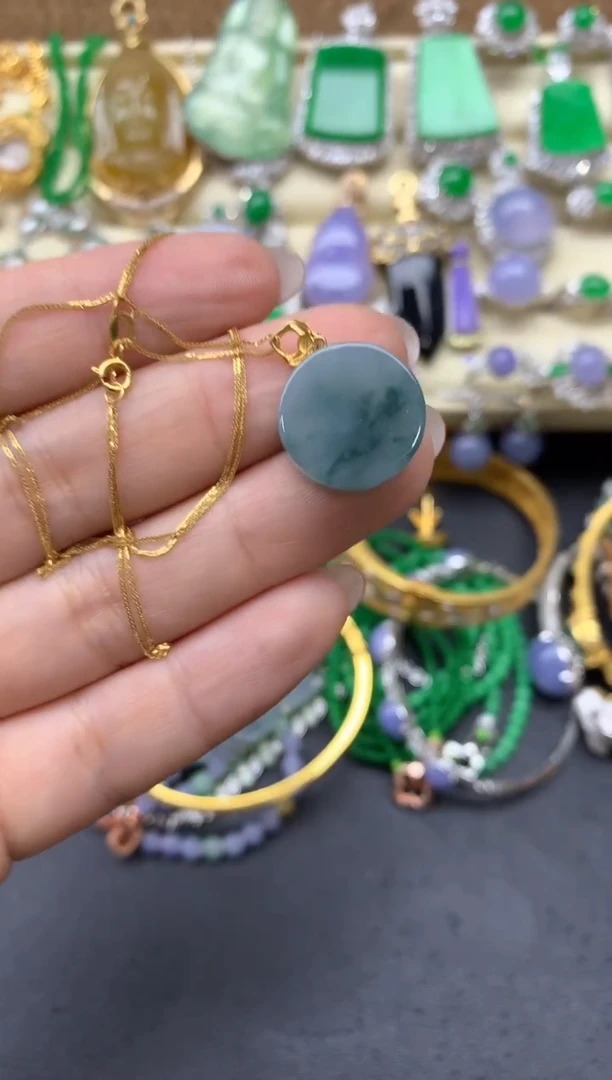 【闪购商品】翡翠颈饰18K金镶嵌213中国好珍宝