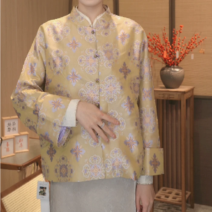 【紫菱宝华】中式上衣短款小衫女春新款2025A4445苏苏