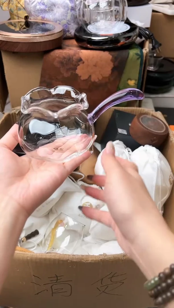 禾墨清妍侧把茶海浅紫色