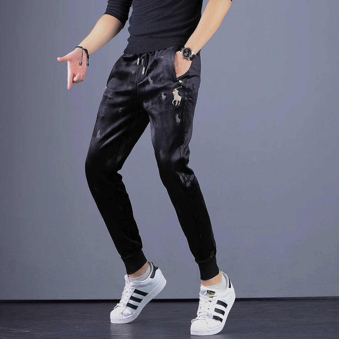 高级感男士休闲裤男款潮牌时尚裤子2025秋冬季男欧洲站束脚运动裤