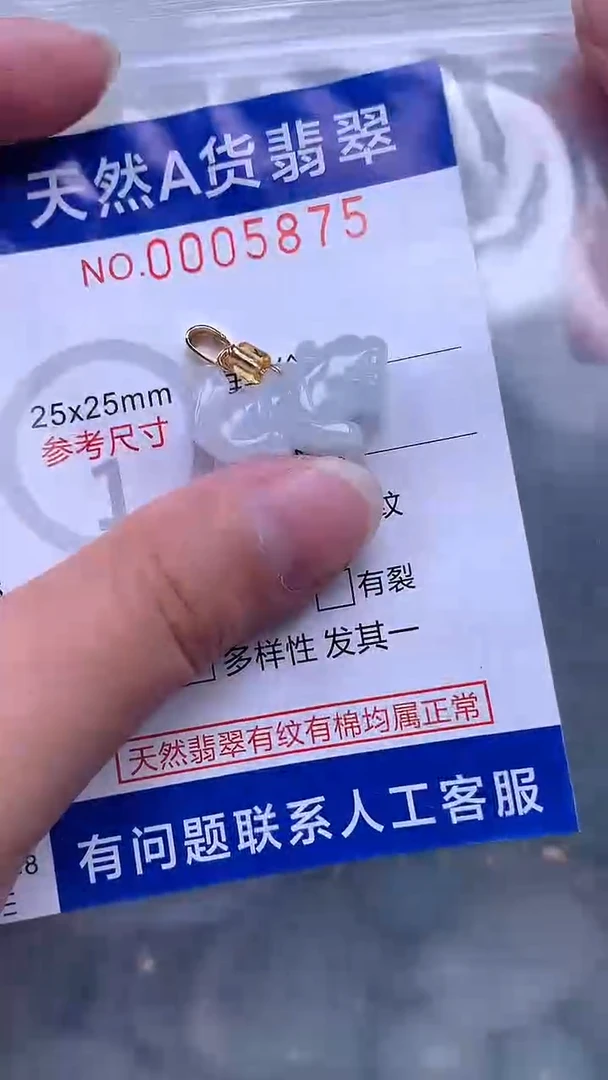 翡翠未镶嵌吊坠(不含链)1
