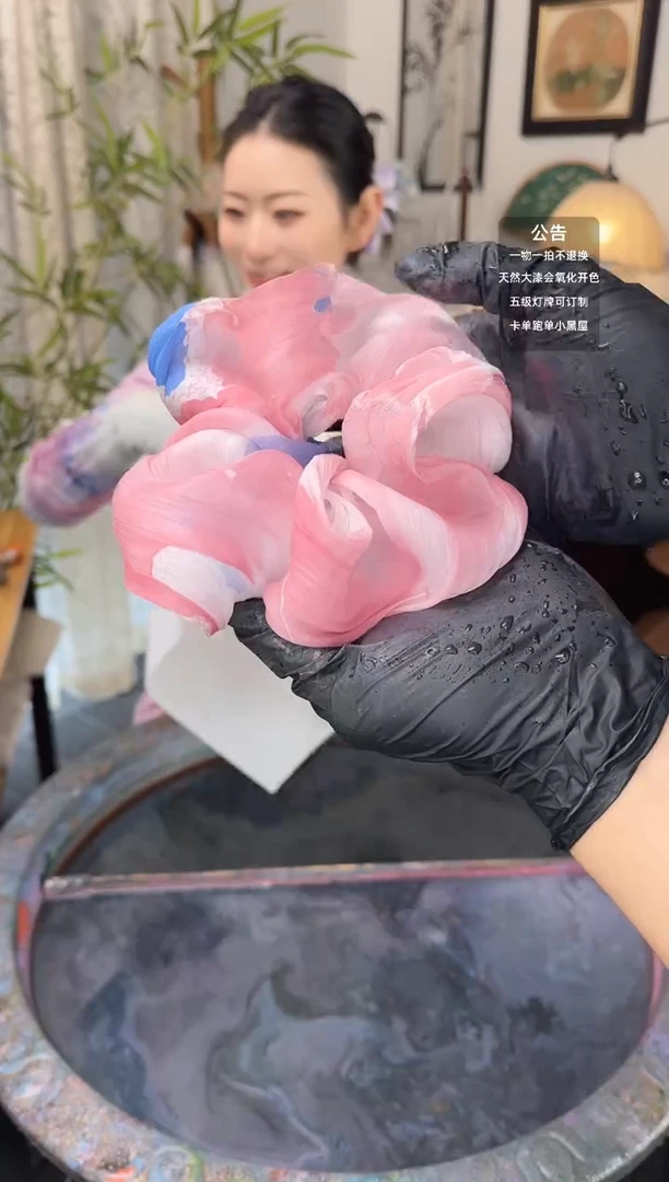 53 粉蓝色 大贝壳发圈