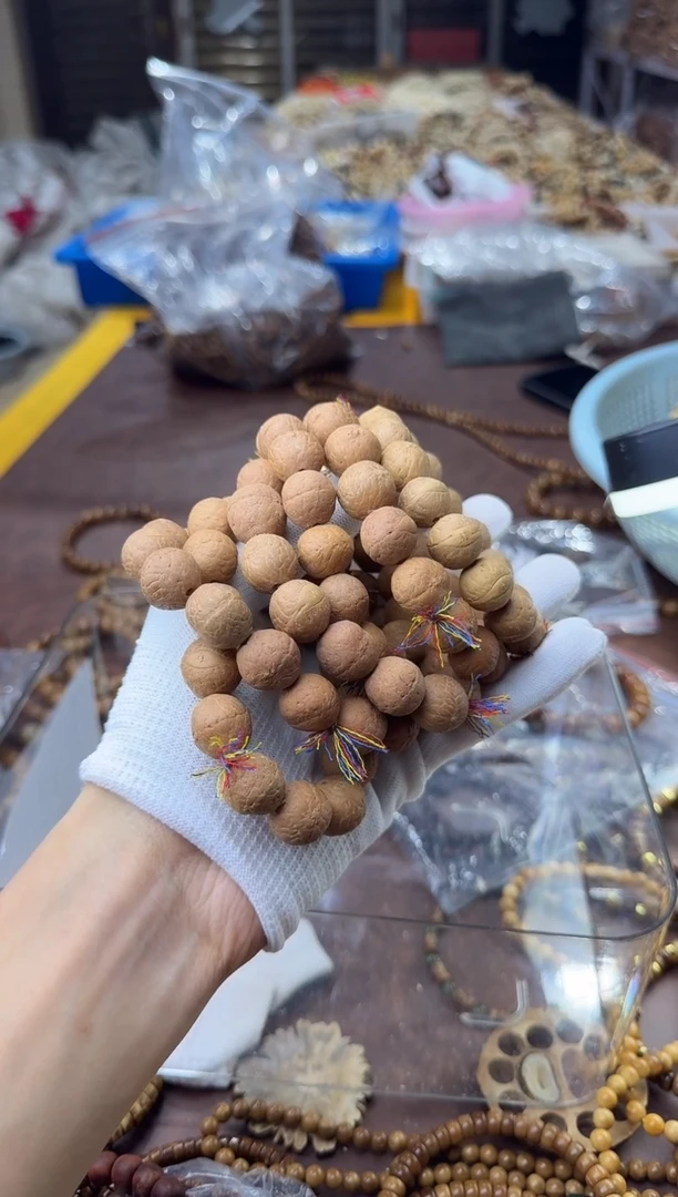 菩提根/象牙果手串凤眼菩提圆珠单圈