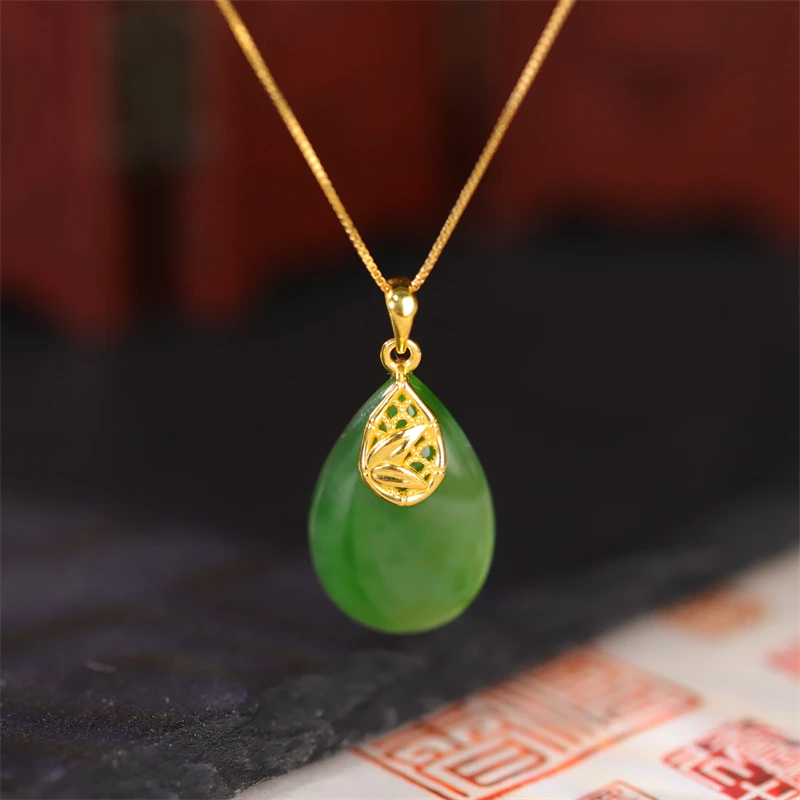 瑞卡希-足金和田玉吊坠/多样性发其一