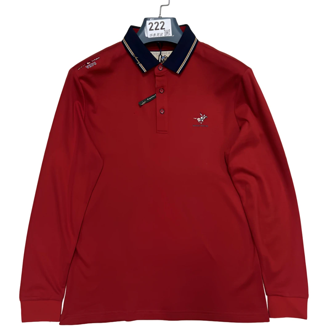 222秋季男士POLO休闲韩版圆领打底时尚宽松卫衣长袖T恤