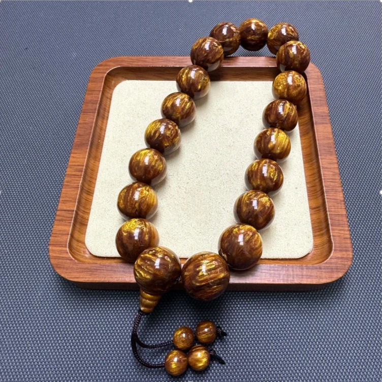 手链 SC-602 金丝大颗佛珠手盘珠车挂