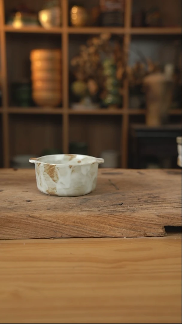 粉影系列的双耳早餐碗